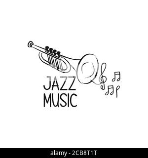 Saxophone Doodle, Hand Drawn Sketch, Vector Illustration. Stock Vektor