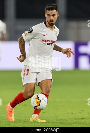 Sevillas Suso während der UEFA Europa League, Viertelfinalspiel in der Schauinsland-Reisen-Arena, Duisburg. Stockfoto