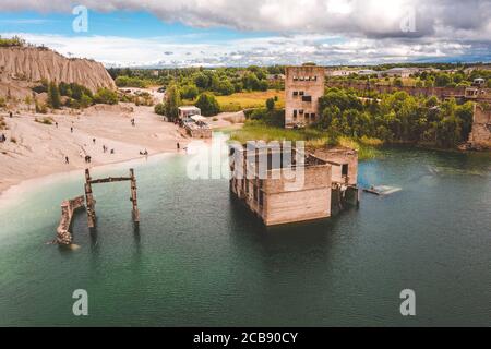 Rummu Steinbruch in Rummu, Estland Stockfoto