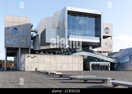 Aalborg, Dänemark - 13. Juli 2017 das House of Music namens Musikkens Hus auf dänisch ist ein Veranstaltungsort in Aalborg, Dänemark. Eröffnet im März 2014 Stockfoto