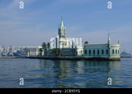 Brasilien Rio de Janeiro - Fiskalinsel mit Palast und Geschichtsmuseum - Ilha Fiscal Stockfoto