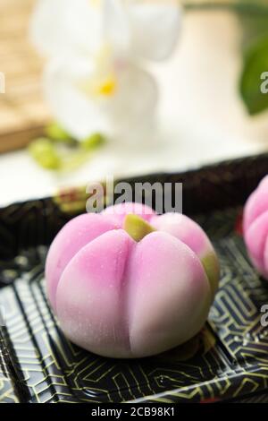 Traditionelle japanische Süßigkeiten Kuchen wagashi Stockfoto