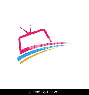 Design-Vorlage für TV-Symbol-Logo-Vektor-Illustration Stock Vektor