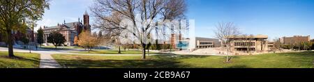 Der Campus der Syracuse University in Syracuse, New York, USA, Heimat der Syracuse Orange. Stockfoto