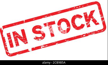 Grunge rot auf Lager Wort Quadrat Gummidichtung Stempel auf Weißer Hintergrund Stock Vektor