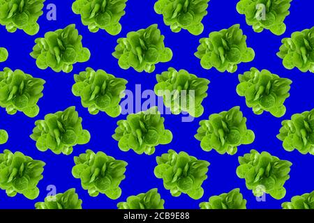 Muster von frischem Gemüse isoliert auf kreative farbige Textur Stockfoto