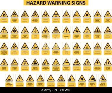 Warnblinkanlage auf weißem Hintergrund Stock Vektor