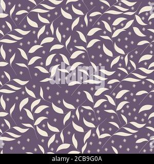 Nahtloses Retro-Vektor-Muster aus abstrakten Blumen. Stock Vektor