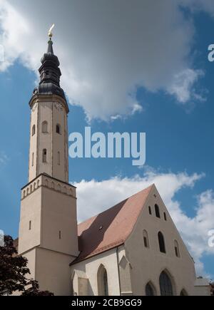 St. Pauls Kirche in der historischen Altstadt von Zittau, Sachsen, Deutschland. Sommer sonnigen Tag, blauer Himmel Stockfoto
