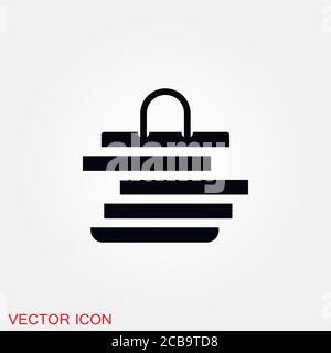 Tasche-Symbol. Einkaufstasche, Vektorgrafik isoliert Stock Vektor