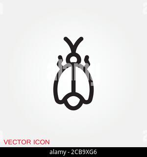 Symbol „Beetle“. Insektendesign, Insektensymbole Vektor Stock Vektor