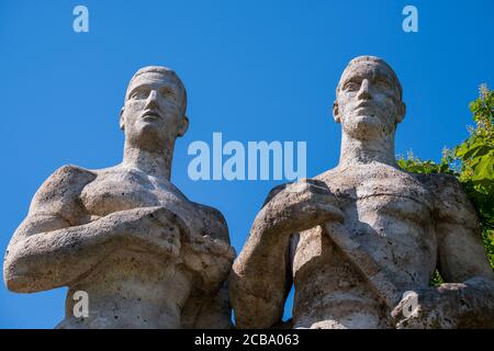 NS-Zeit Skulptur die Stafelläufer oder die Staffelläufer, Olympiastadion Berlin Stockfoto