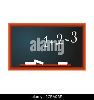 Schule Vorstand der Bildung in trendigen flachen Stil isoliert. Vektorgrafik „Stock“. Stock Vektor