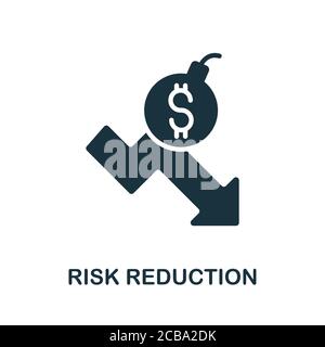 Symbol für Risikoreduzierung. Einfaches Element aus der Kapitalanlagesammlung. Creative Risk Reduction Symbol für Web-Design, Vorlagen, Infografiken und vieles mehr Stock Vektor