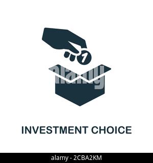 Symbol für die Investitionsauswahl. Einfaches Element aus der Kapitalanlagesammlung. Creative Investment Choice Symbol für Web-Design, Vorlagen, Infografiken und vieles mehr Stock Vektor
