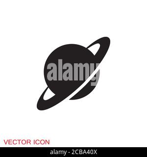 Space Icon in flacher Form. Vektorgrafik. Stock Vektor