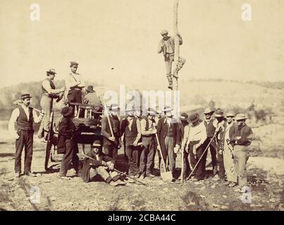 Militär Telegraphisches Korps, Armee des Potomac, Berlin, 1862. Oktober 1862. Stockfoto