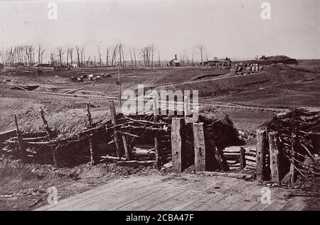 Fort Beauregard, Manassas, VA, 1861-65. Früher Mathew B. Brady zugeschrieben. Stockfoto