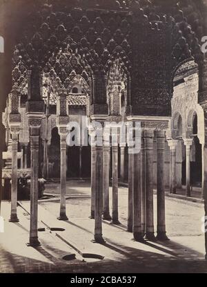 [Der Löwenhof an der Alhambra, von unterhalb des Portico-Tempels betrachtet], 1862. Stockfoto