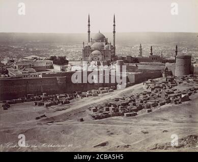 Caire PR&#xe8;s du Mokkatam, 1870er. Stockfoto