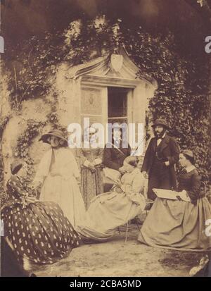 Claudet Family Group, Chateau de la Roche, Amboise, 1856. Stockfoto