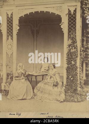 Anna W&#xf6;ss, Marie und Marie Antoine, 1850er-60er Jahre. Stockfoto