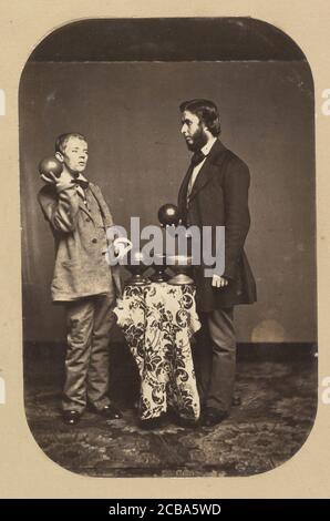 Dr. Joseph Parrish und ein Idiot, ca. 1858. Stockfoto