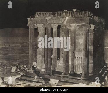 Tempel des Wingless Victory, kürzlich restauriert, 1848. Stockfoto