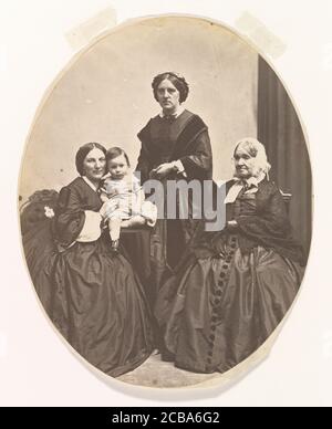 Vier Generationen, ca. 1860. Stockfoto