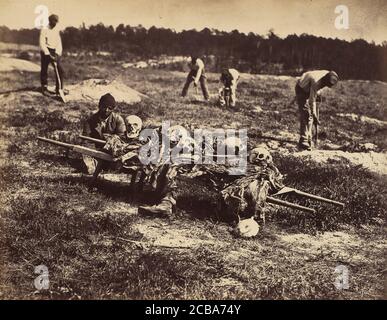 A Burial Party, Cold Harbor, Virginia., April 1865. Stockfoto