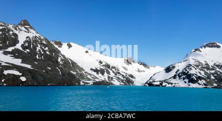 Gletscher am Drygalski Fjord, Südgeorgien, Südgeorgien und die Sandwichinseln, Antarktis Stockfoto