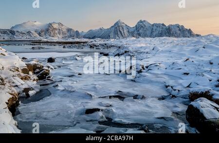 HUPE LOFOTEN ISLAND NORWEGEN Stockfoto