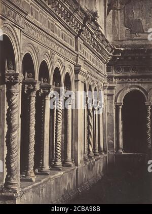 Kreuzgang von St. Paul's, die Basilika, außerhalb der Mauern von Rom, von 1858. Stockfoto