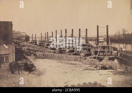 Supply Steamers in Nashville, Tennessee, 1862. Stockfoto