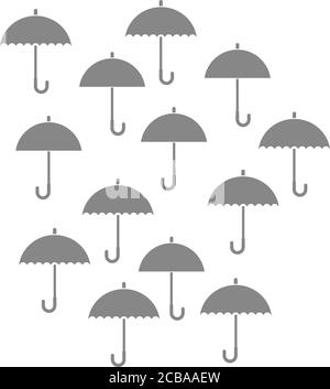 Umbrella zeichen Symbol. Regenschutz Symbol. Flaches Design Stil. Stock Vektor