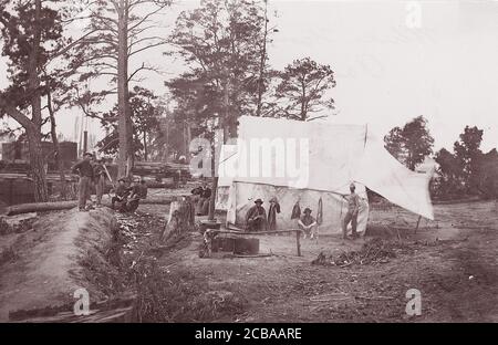 White House Landing, Pamunkey River, 1861-65. Früher Mathew B. Brady zugeschrieben. Stockfoto