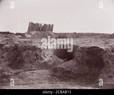 Die Mine, Petersburg, 1864. Früher Mathew B. Brady zugeschrieben. Stockfoto