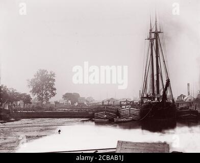 White House Landing, Pamunkey River, 1861-65. Früher Mathew B. Brady zugeschrieben. Stockfoto