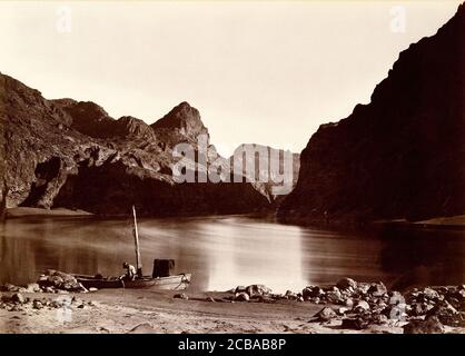 Black Ca&#xf1;ON, von Lager 8, Blick oben, 1871. Stockfoto