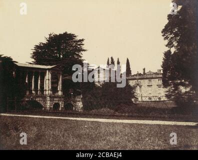 Wilton House mit Palladian Bridge von Morris, 1850er Jahre. Stockfoto
