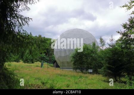 Ehemalige nato f20 Satelliten-Bodenstation satcom in pleisweiler-oberhofen bei Bad bergzabern in der pfalz Stockfoto