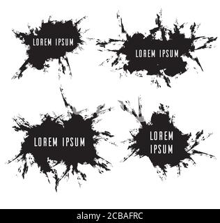 Stellen Sie Grunge-Rahmen mit verrillen, Vektor-Elementen für Ihr Design Stock Vektor