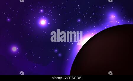 Vektor-Illustration des Raumes mit Planet Mars für Ihre Kreativität Stock Vektor