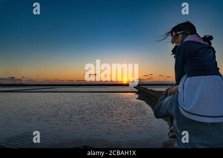 Saline di Marsala, Trapani, Sizilien Stockfoto