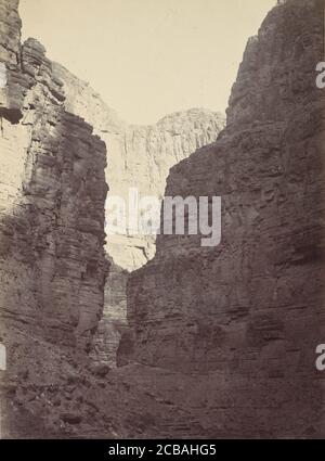 Kalksteinwände, Kanab Wash, Colorado River, 1872. Stockfoto