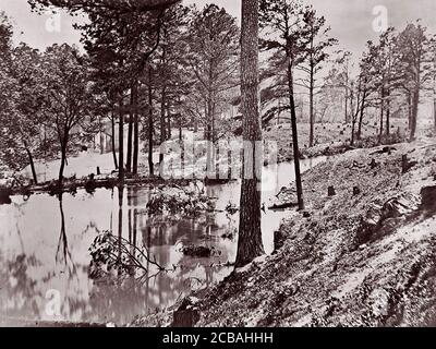 Broadway Landing, Appomattox River, 1864. Früher Mathew B. Brady zugeschrieben. Stockfoto