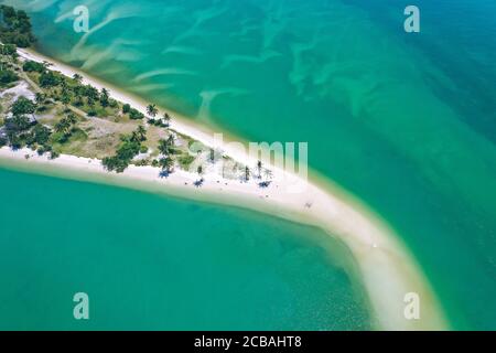 Luftaufnahme des Laem Hd Beach in Koh Yao Yai, Insel in der andamanensee zwischen Phuket und Krabi Thailand Stockfoto