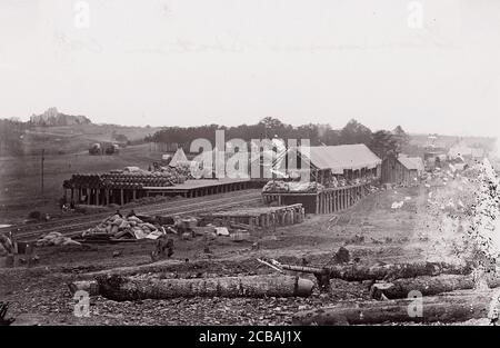Stoneman's Station, Virginia, 1861-65. Früher Mathew B. Brady zugeschrieben. Stockfoto