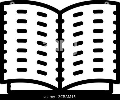 Inklusive Bildung für blindes Buch Symbol, skizzieren Stil Stock Vektor