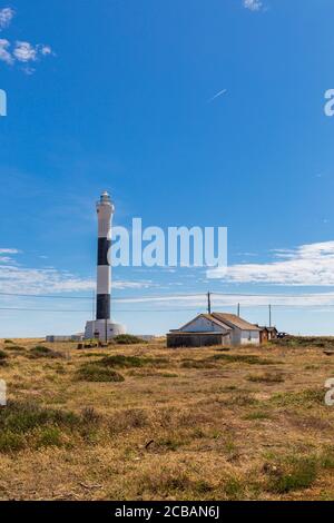 Der neue Leuchtturm am Dungeness Point in Kent, England Stockfoto